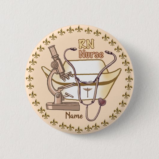 Badge Rond 5 Cm Bouton Infirmière de la RN cool (Devant)