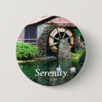 Bouton Inspirationnel de la roue d'eau Sérénité