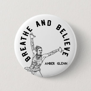 Badge Rond 5 Cm Bouton Inspiré d'Amber Glenn