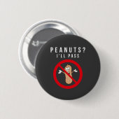 Badge Rond 5 Cm Bouton Interdiction de Cacahuètes (Devant & derrière)