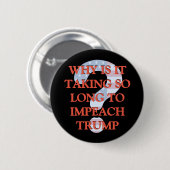 Badge Rond 5 Cm Bouton Interdire Donald Trump Point d'interrogatio (Devant & derrière)