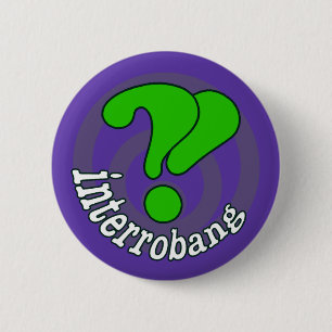 Badge Rond 5 Cm Bouton Interrobang Pop Art - Blurple