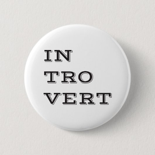 Badge Rond 5 Cm Bouton Introvert (Devant)