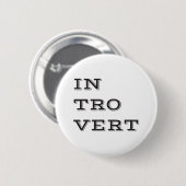 Badge Rond 5 Cm Bouton Introvert (Devant & derrière)