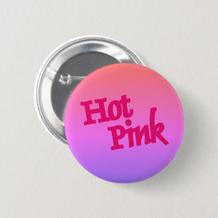Badge Rond 5 Cm Bouton inverse rose chaud
