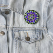 Badge Rond 5 Cm Bouton Iris Mandala (En situation)