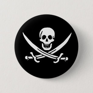 Badge Rond 5 Cm Bouton Jack Rackham