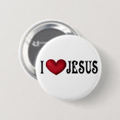 Badge Rond 5 Cm Bouton J'aime Jésus (Devant & derrière)