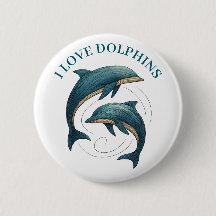 Bouton - J'aime les dauphins