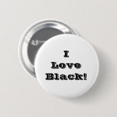 Badge Rond 5 Cm Bouton J'aime Noir (Devant & derrière)
