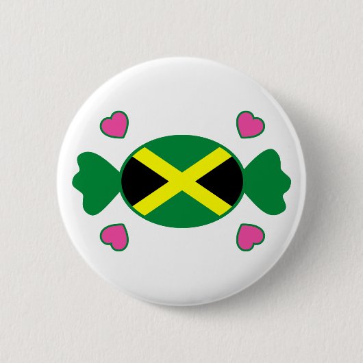 Badge Rond 5 Cm Bouton jamaïcain doux (Devant)