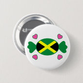 Badge Rond 5 Cm Bouton jamaïcain doux (Devant & derrière)