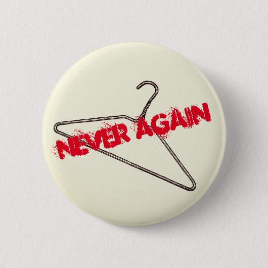 Badge Rond 5 Cm Bouton Jamais plus (Devant)