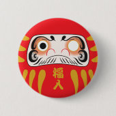 Badge Rond 5 Cm Bouton japonais Daruma (un oeil) (Devant)