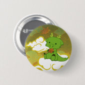 Badge Rond 5 Cm Bouton japonais de dragon (Devant & derrière)