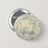 Badge Rond 5 Cm Bouton Jardin de fleurs violettes (Devant & derrière)