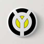 Badge Rond 5 Cm Bouton jaune (Devant)