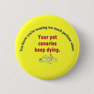 Badge Rond 5 Cm Bouton jaune canari mort