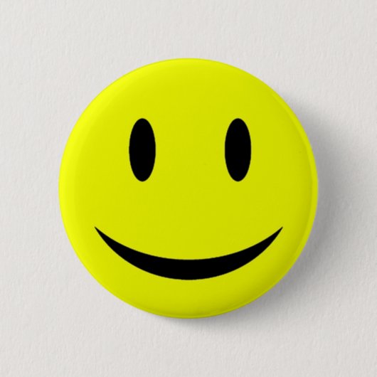 Badge Rond 5 Cm Bouton jaune de visage (Devant)