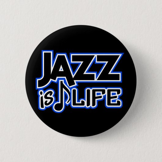 Badge Rond 5 Cm Bouton Jazz (Devant)