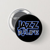 Badge Rond 5 Cm Bouton Jazz (Devant & derrière)