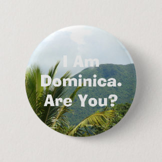Badge Rond 5 Cm Bouton - 'je suis Dominica