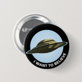 Badge Rond 5 Cm Bouton Je veux croire (Devant & derrière)