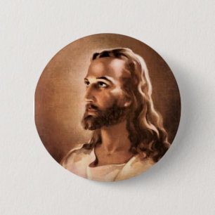 Badge Rond 5 Cm Bouton Jésus Christ