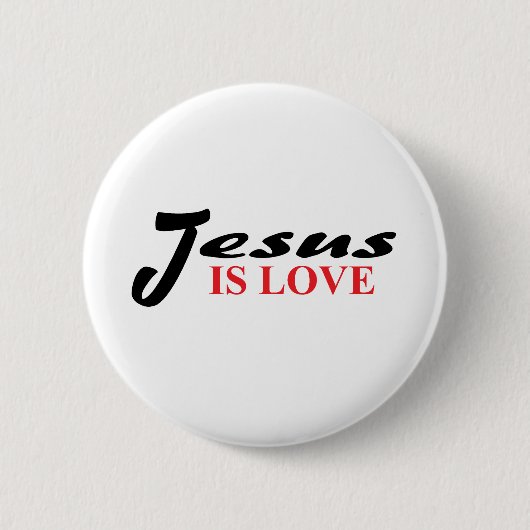 Badge Rond 5 Cm Bouton Jésus est amour (Devant)