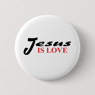 Badge Rond 5 Cm Bouton Jésus est amour