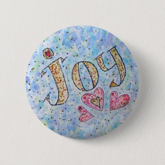 Badge Rond 5 Cm Bouton "Joie" (Devant)