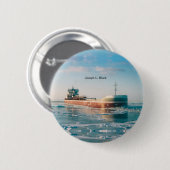 Badge Rond 5 Cm Bouton Joseph L. Block (Devant & derrière)