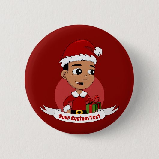 Badge Rond 5 Cm Bouton jote Christmas boy (Devant)