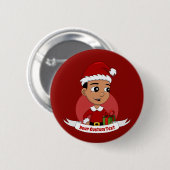 Badge Rond 5 Cm Bouton jote Christmas boy (Devant & derrière)