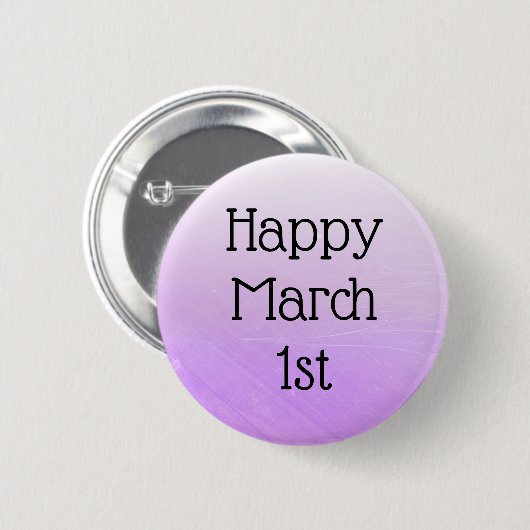 Badge Rond 5 Cm Bouton Joyeux 1er mars Fêter les jours fériés (Devant & derrière)