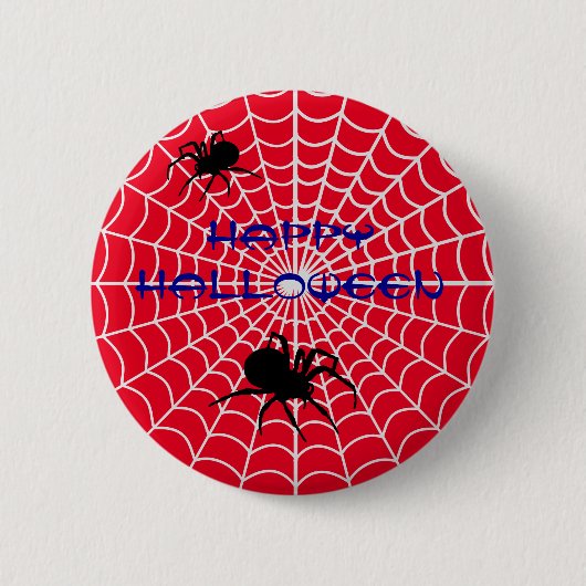 Badge Rond 5 Cm Bouton Joyeux Halloween Spider Pin (Devant)