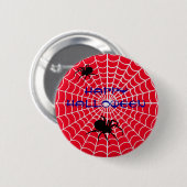 Badge Rond 5 Cm Bouton Joyeux Halloween Spider Pin (Devant & derrière)