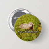 Badge Rond 5 Cm Bouton Joyeux Jour de marmotte (Devant & derrière)