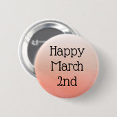 Badge Rond 5 Cm Bouton Joyeux mars 2 fêter les jours fériés (Devant & derrière)