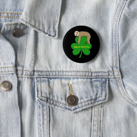 Badge Rond 5 Cm Bouton Joyeux Saint Patrick (En situation)