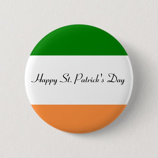 Badge Rond 5 Cm Bouton Joyeux Saint Patrick's Day (Devant)