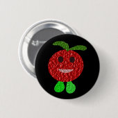Badge Rond 5 Cm Bouton Joyeux Tomate (Devant & derrière)