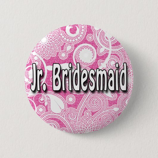 Badge Rond 5 Cm Bouton : Jr. Bridesmaid (Devant)