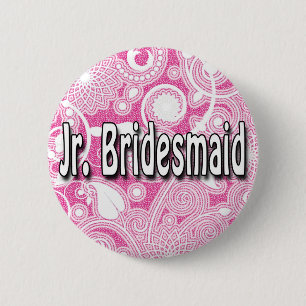Badge Rond 5 Cm Bouton : Jr. Bridesmaid