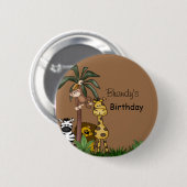 Badge Rond 5 Cm Bouton Jungle (Devant & derrière)