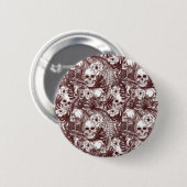 Badge Rond 5 Cm Bouton Jungle Skulls (Devant & derrière)
