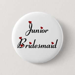 Badge Rond 5 Cm Bouton junior de demoiselle d'honneur