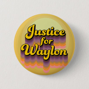 Badge Rond 5 Cm Bouton Justice Pour Waylon Cuevas
