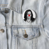 Badge Rond 5 Cm Bouton Kamala Clown (En situation)