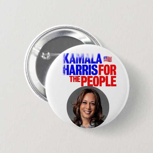 Badge Rond 5 Cm Bouton Kamala Harris (Devant & derrière)